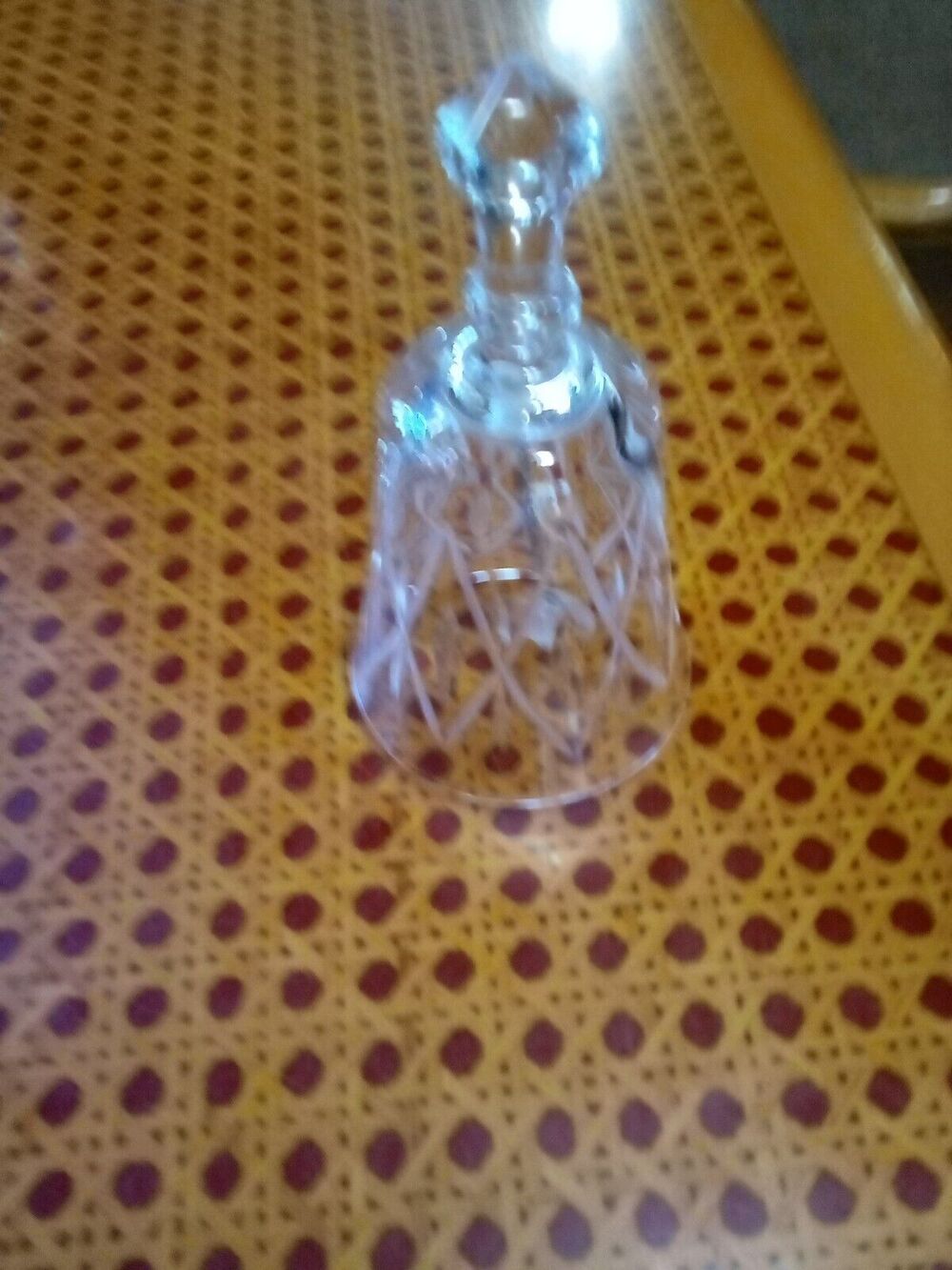 CUT CRYSTAL BELL unknown maker EXCELLENT CONDITION 4 3/4 Inch